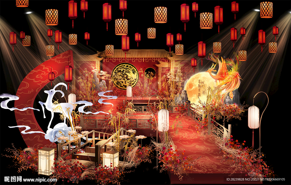 中式婚礼效果图