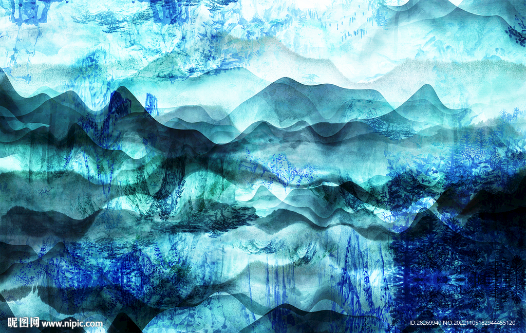 水墨山水画 