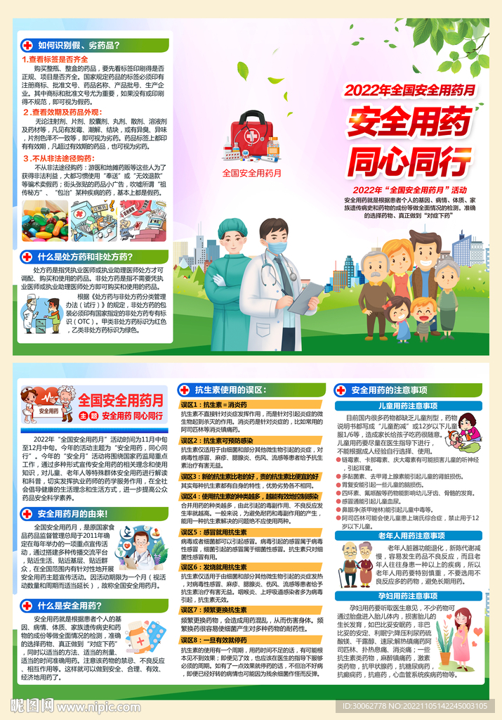 2022年全国安全用药月三折页