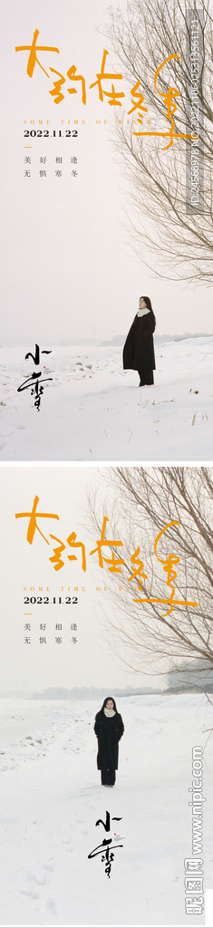 小雪节气海报  赏雪系