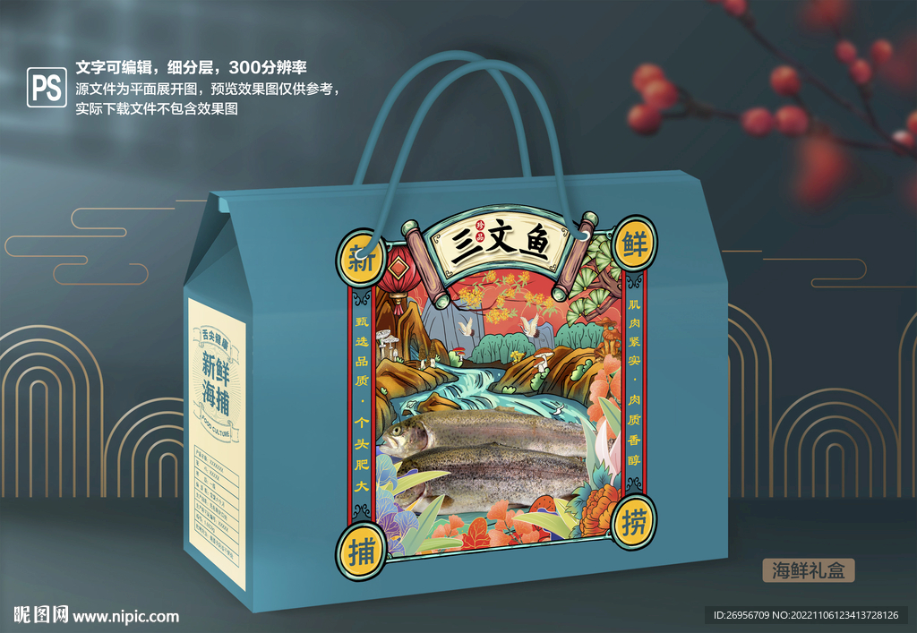 三文鱼包装 海鲜礼盒