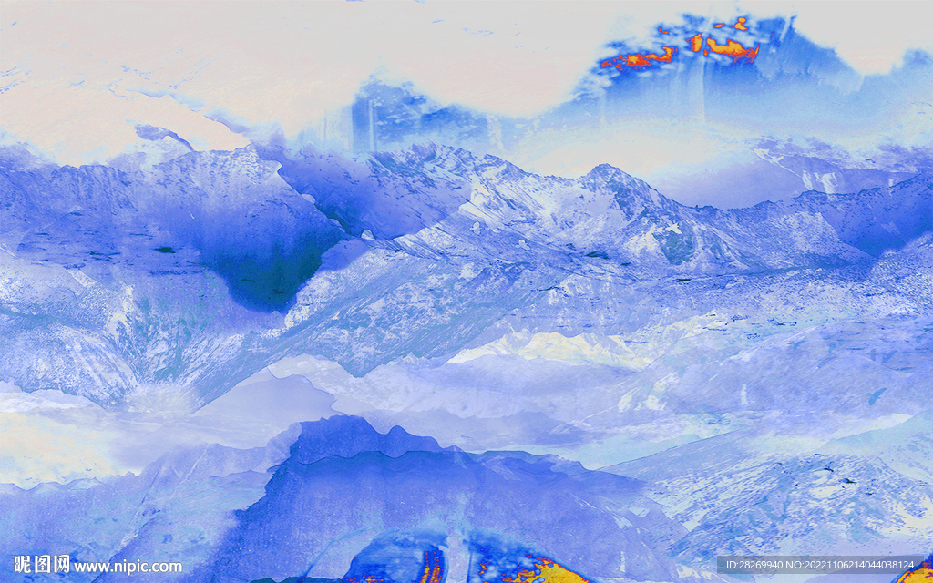 水墨山水水墨山水画图 写意水