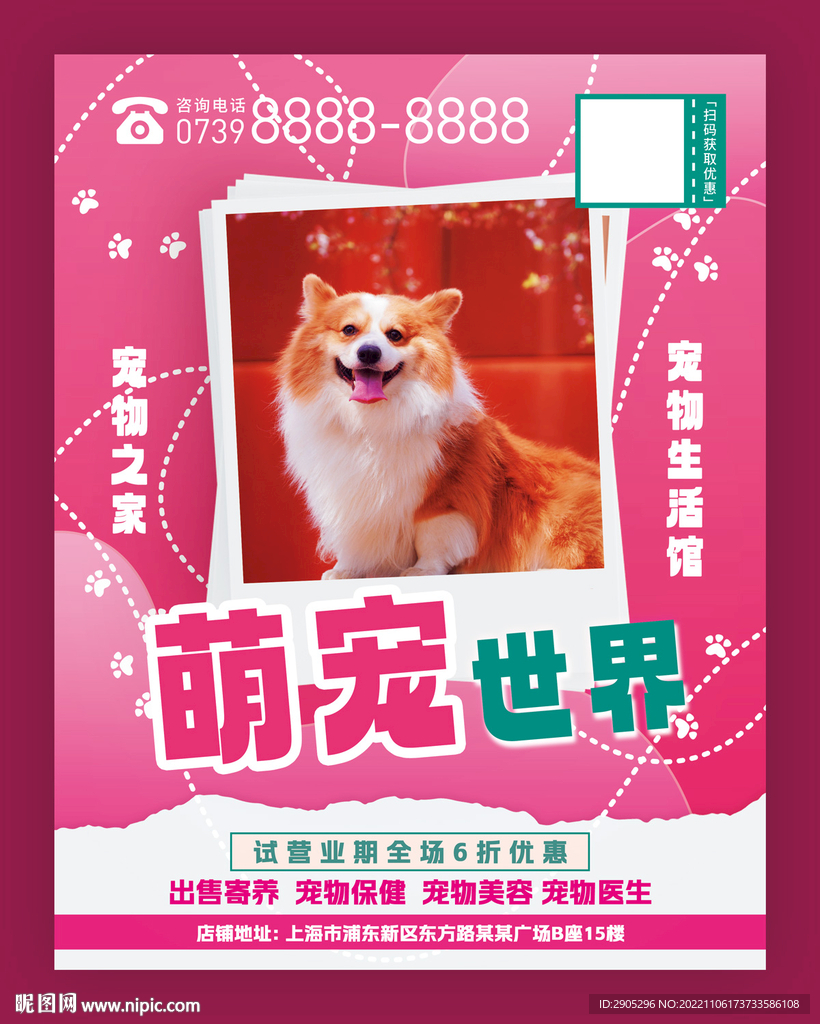 宠物生活馆开业海报