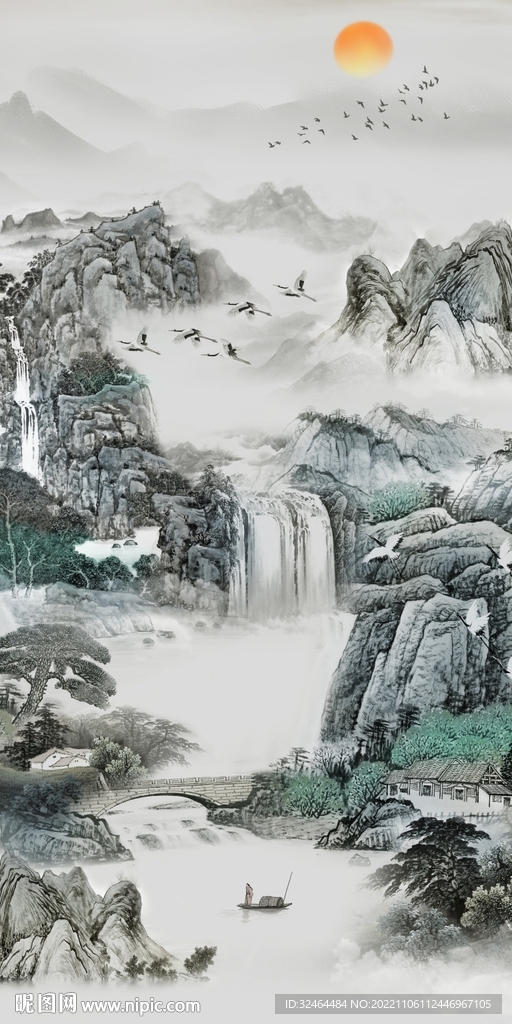 高端山水玄关