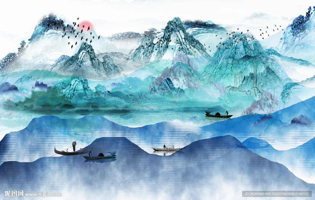 抽象山水