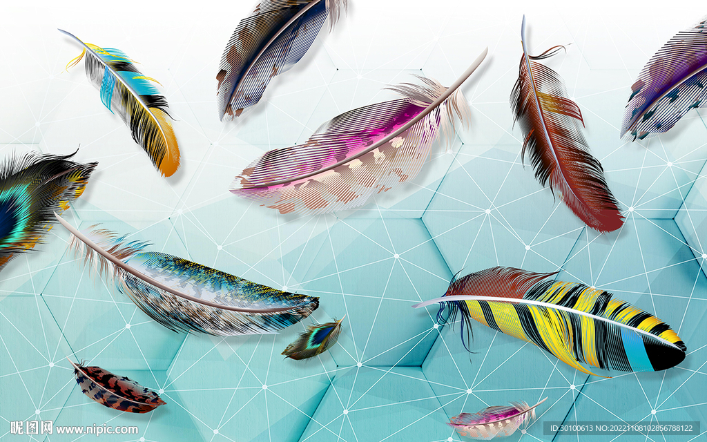 新款 北欧背景墙画 TIF分层