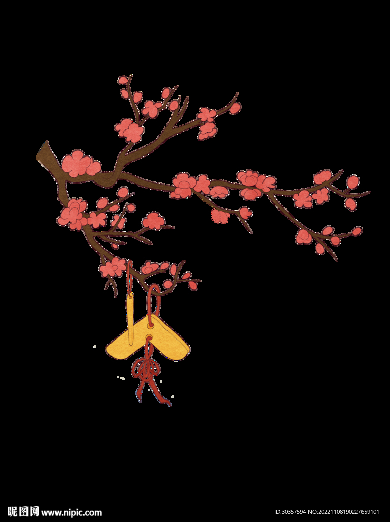 手绘梅花