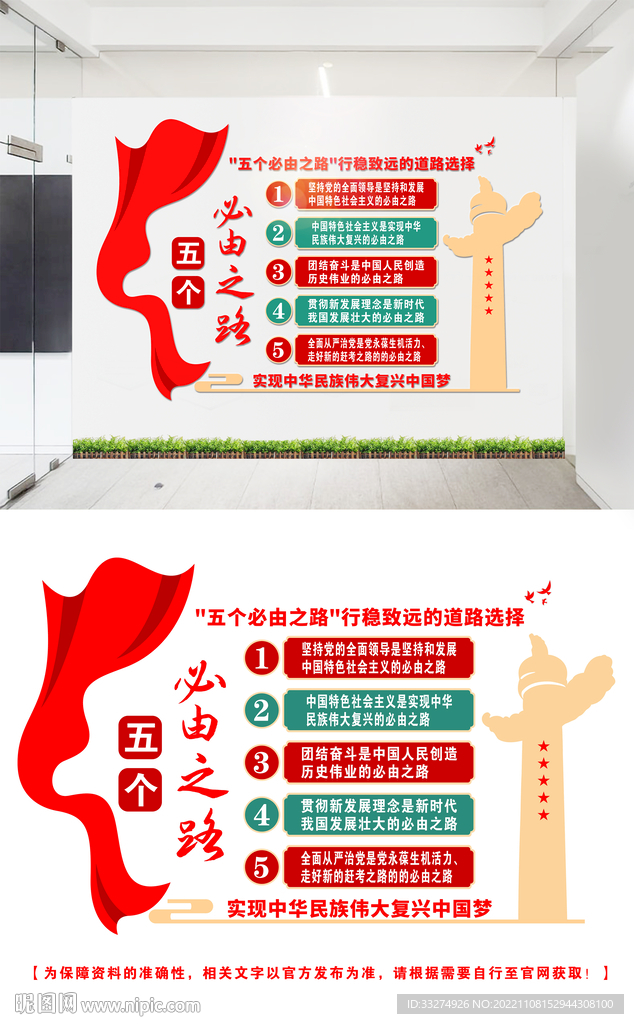 五个必由之路文化墙