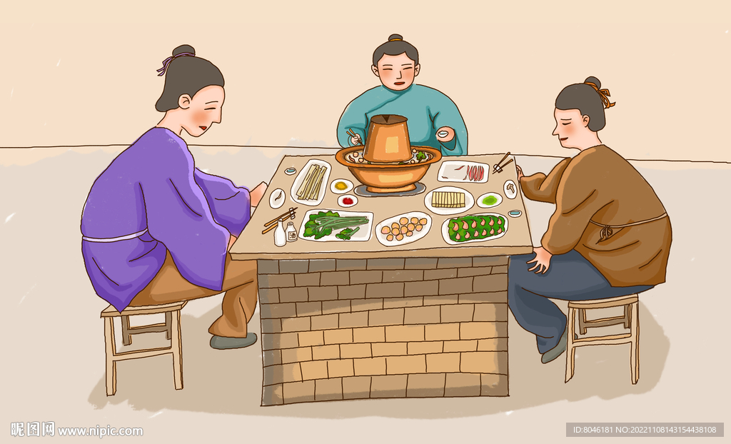火锅插画