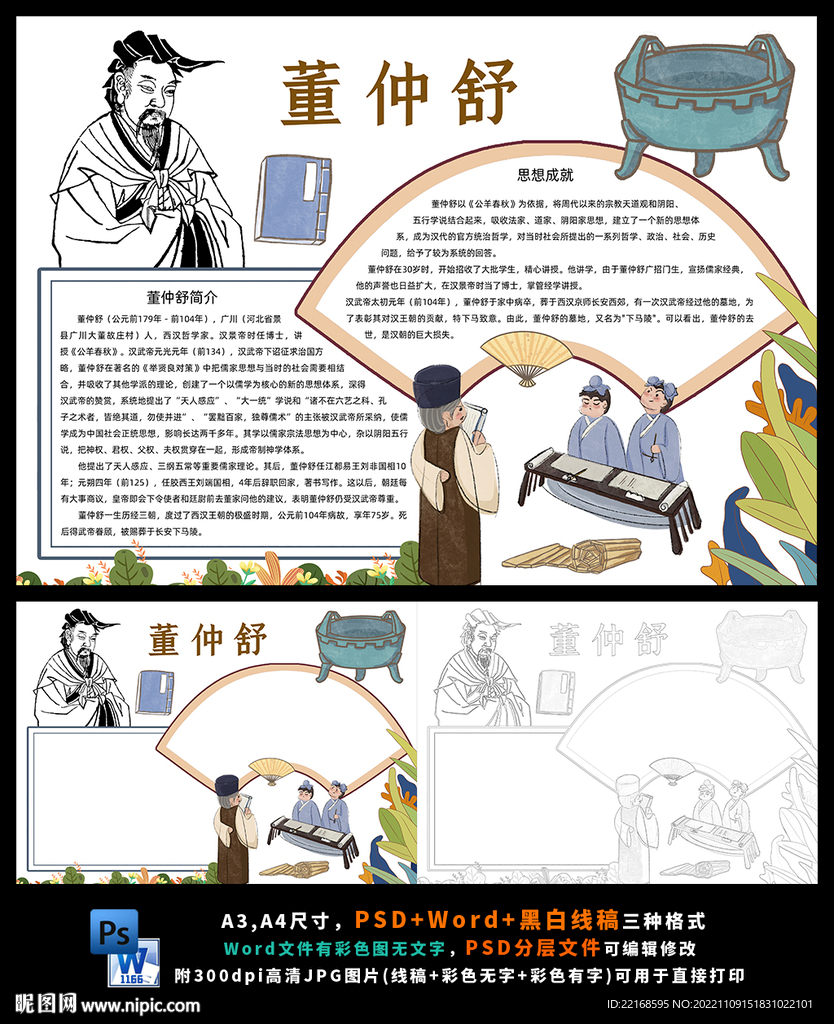 董仲舒西汉哲学家传统国学小报