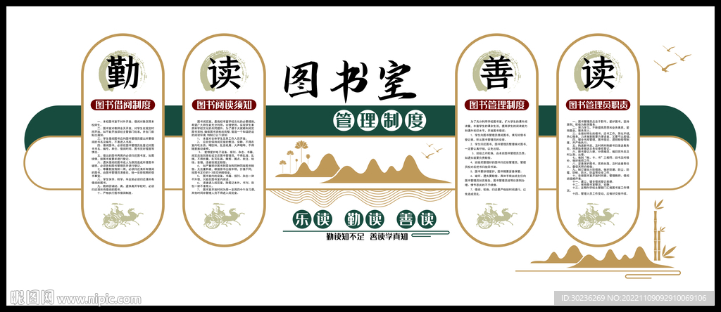 阅览室文化墙 