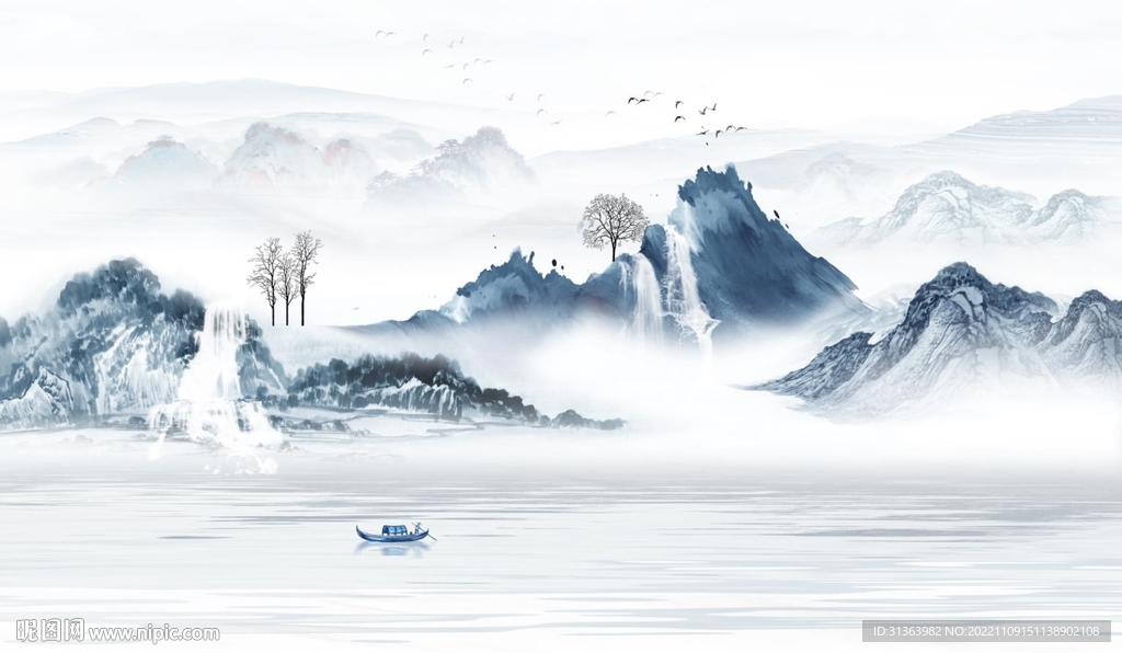 水墨山水背景