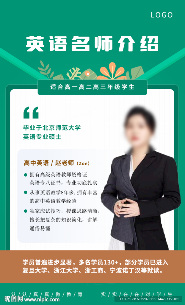 人物介绍海报