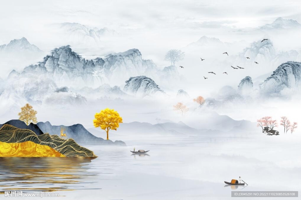 新中式背景墙