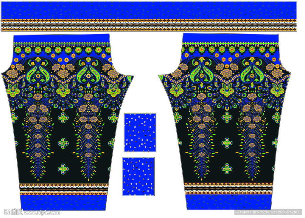 定位蓝色服装裤