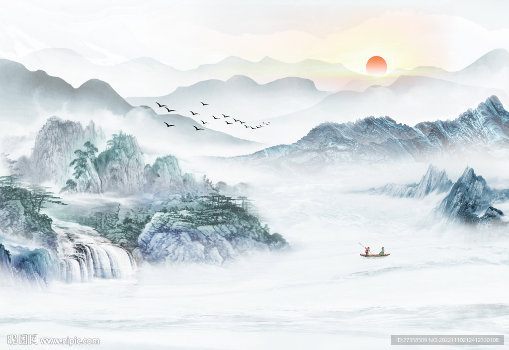 水墨山水画