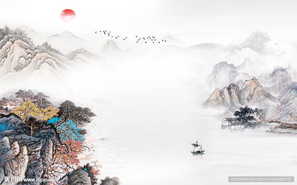 高端 新风景山水画 tIF分层