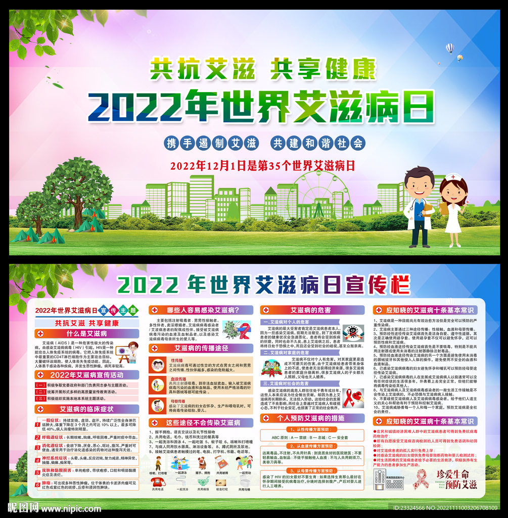 艾滋病防治宣传栏