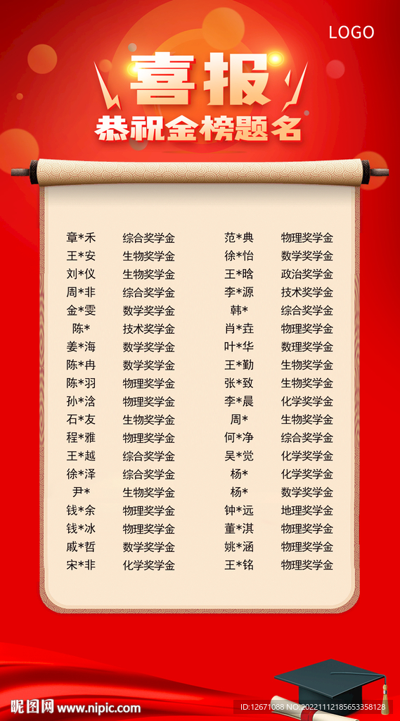 喜报宣传