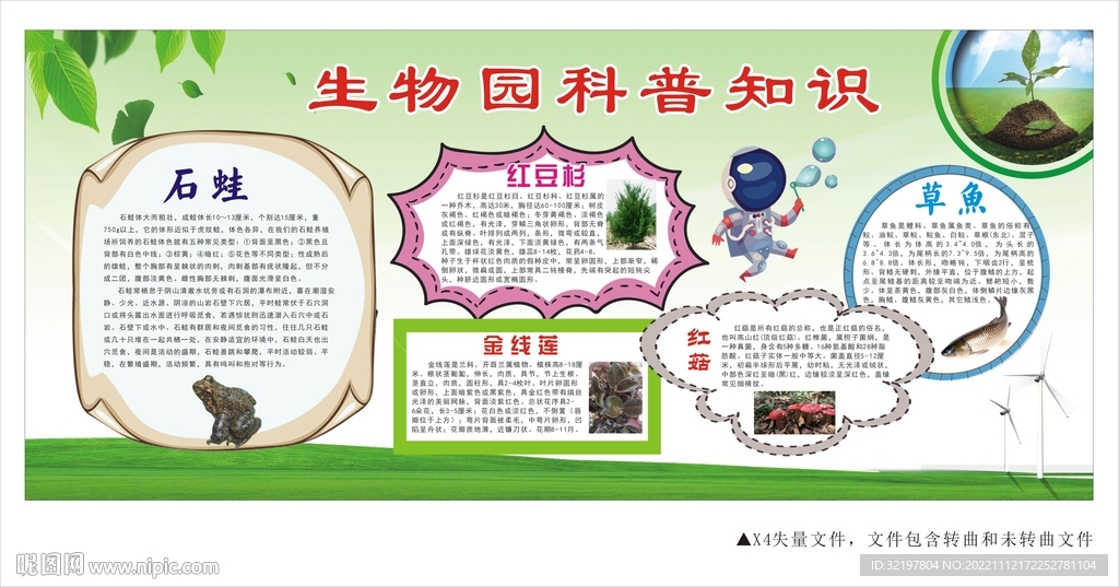 生物园科普知识宣传栏