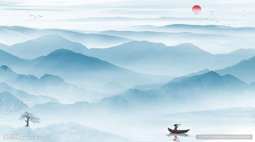 意境水墨山水