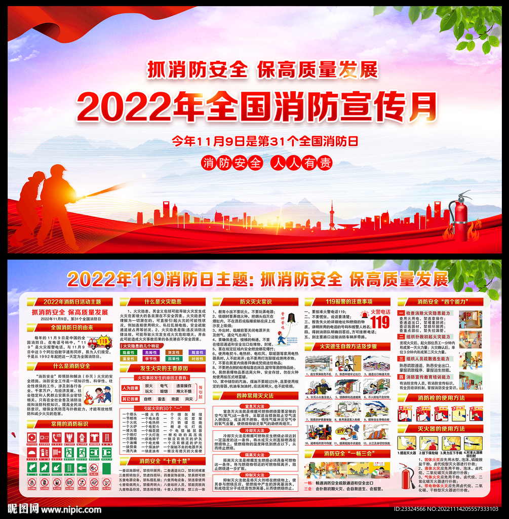 2022消防安全展板
