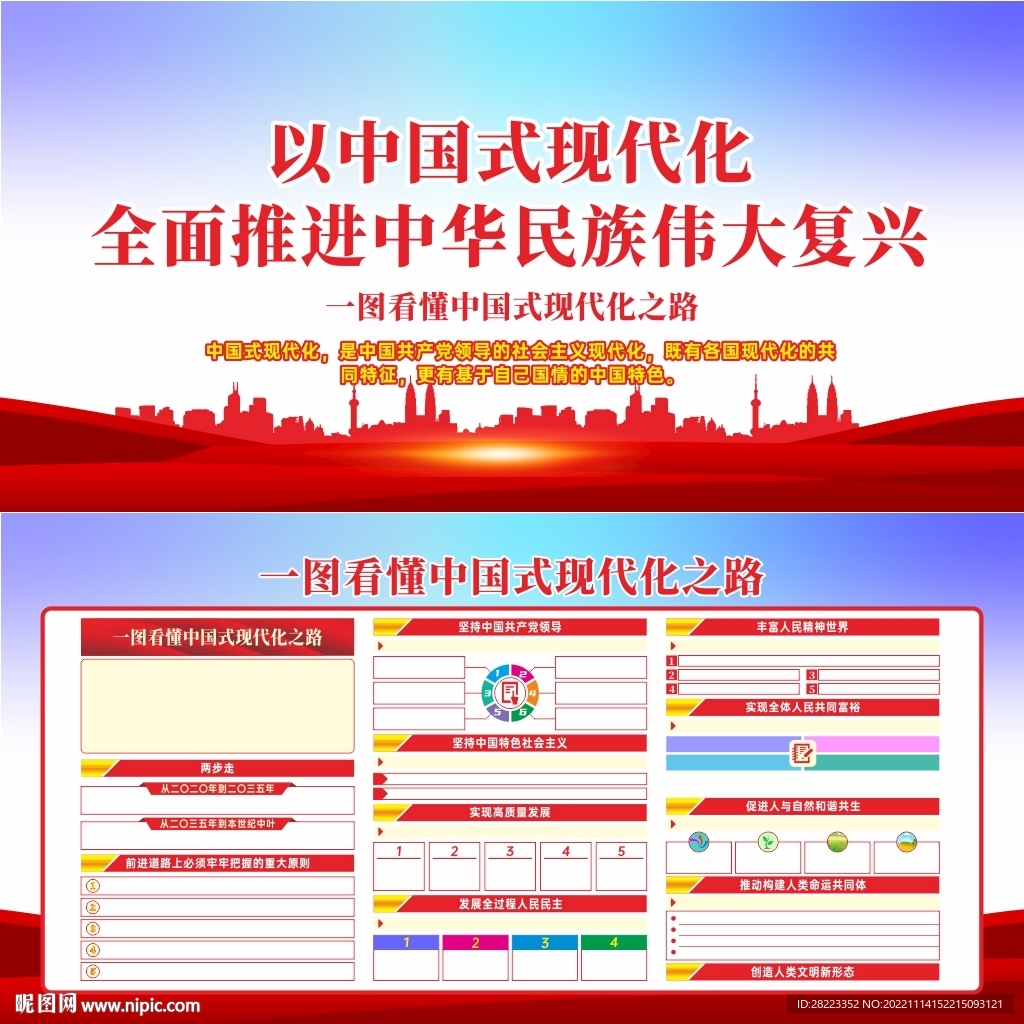中国式现代化之路展板