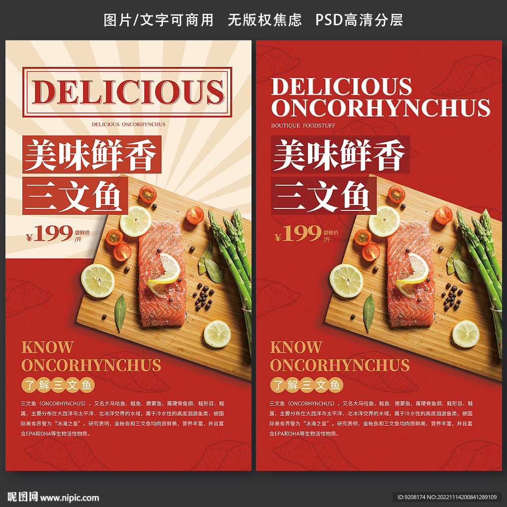 三文鱼海报