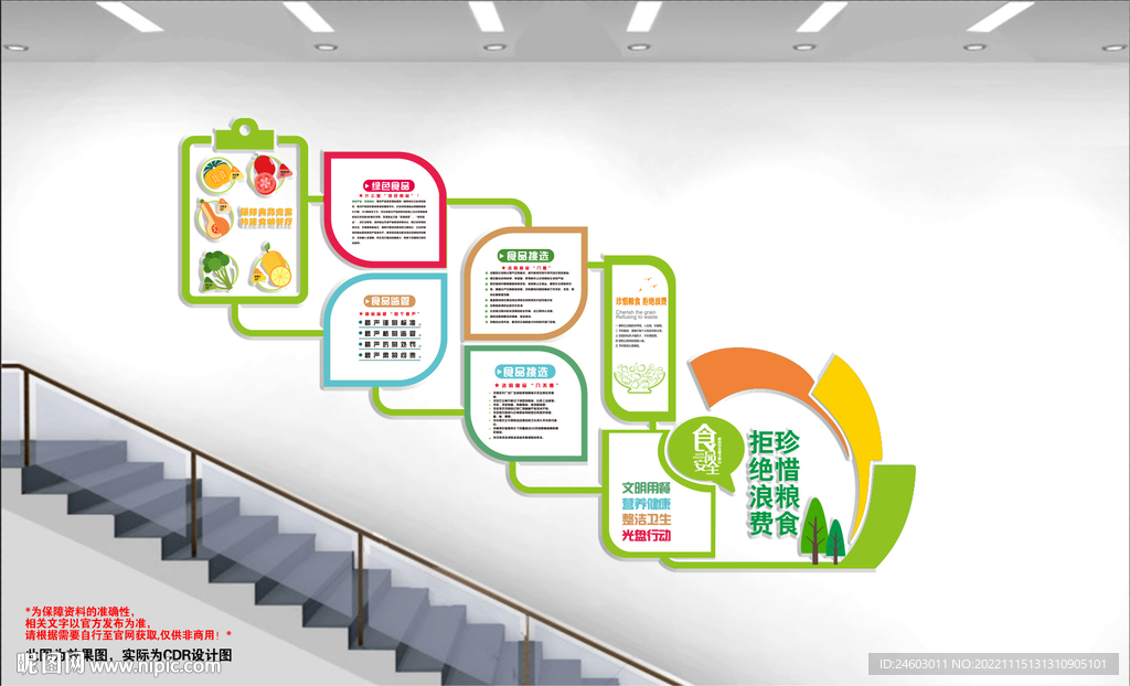 食堂楼梯文化墙