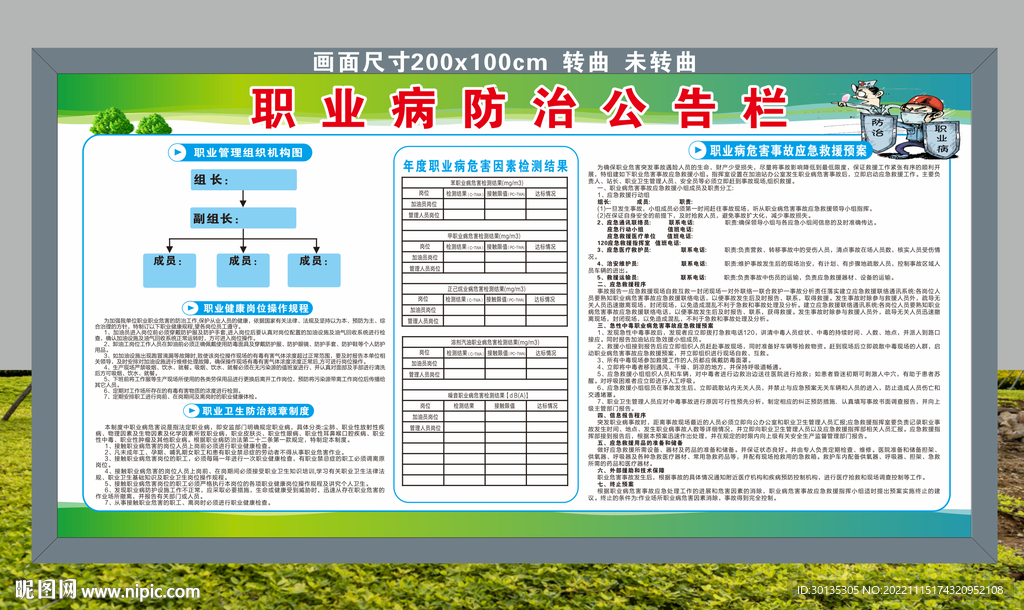 加油站职业病防治公告栏.