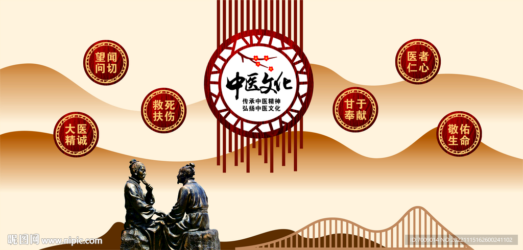 中医文化背景墙