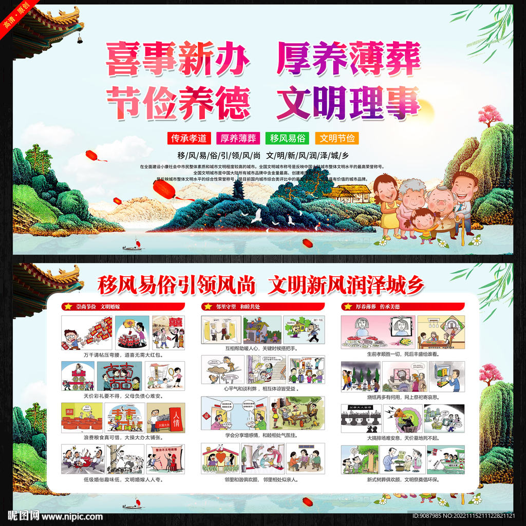 移风易俗展板