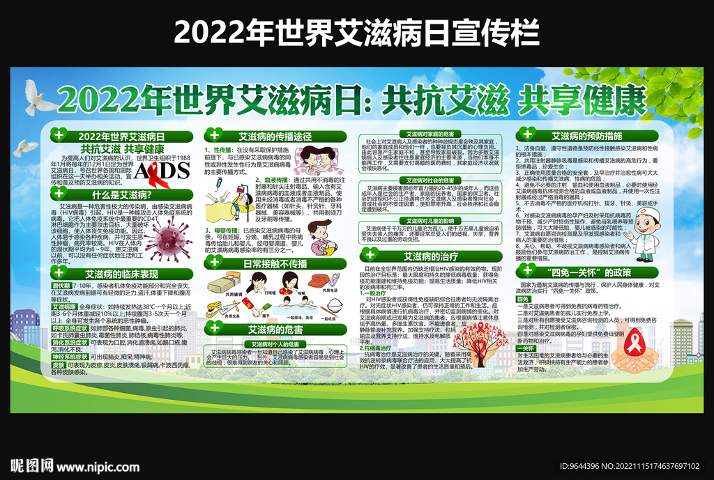 2022年世界艾滋病日宣传栏