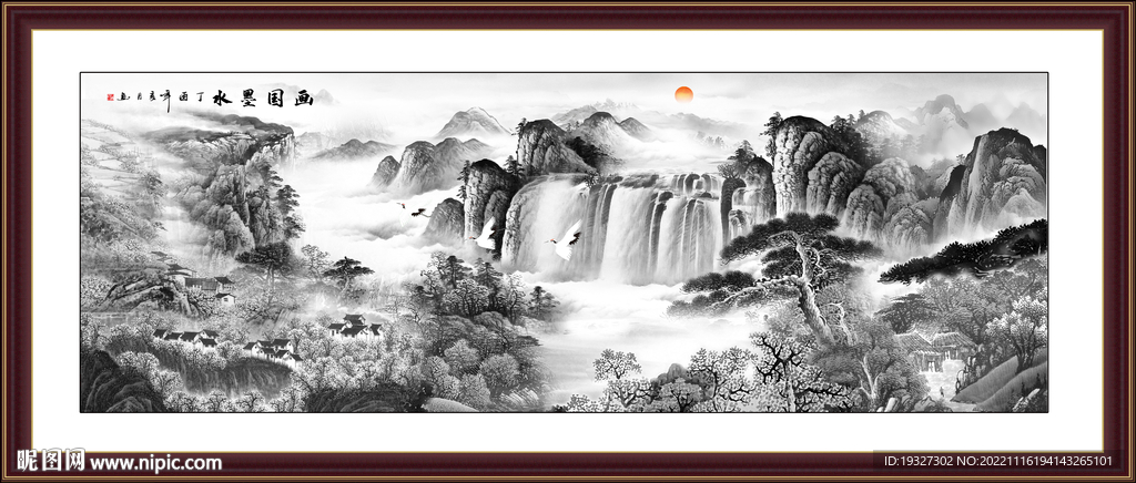 中国风山水风景