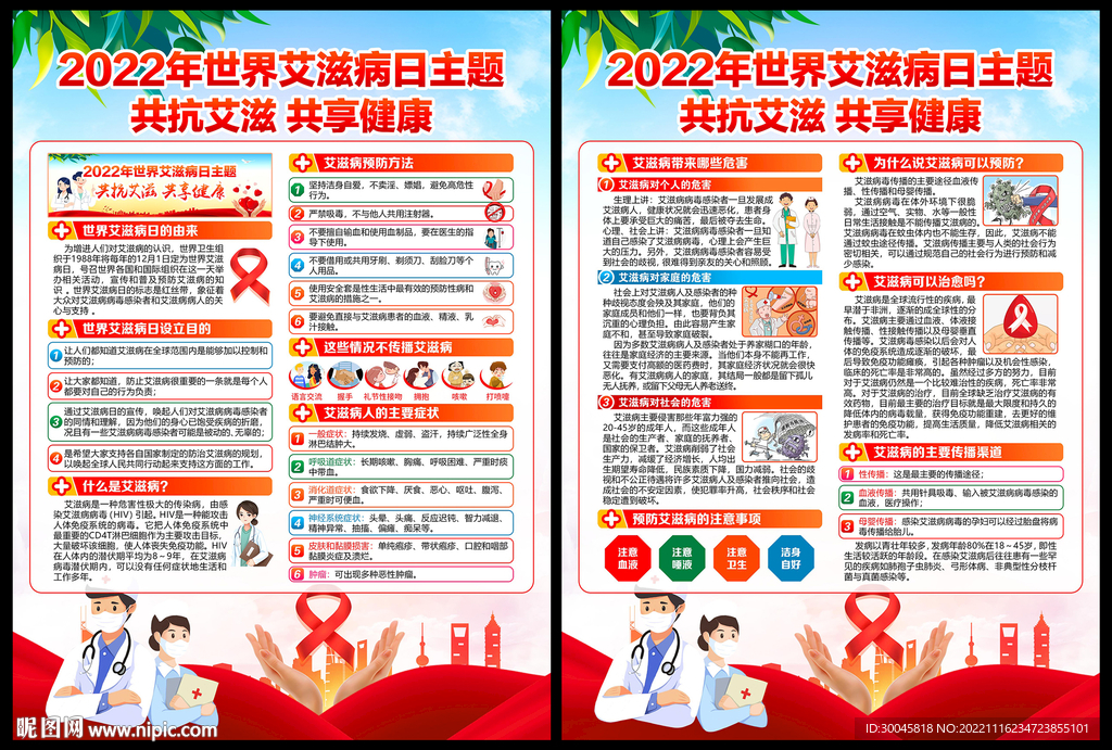 2022年世界艾滋病日宣传单