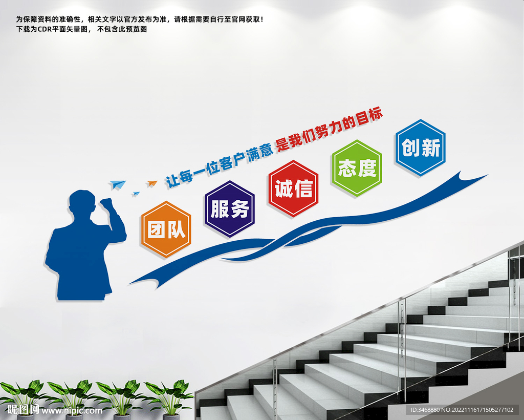 企业楼梯文化墙