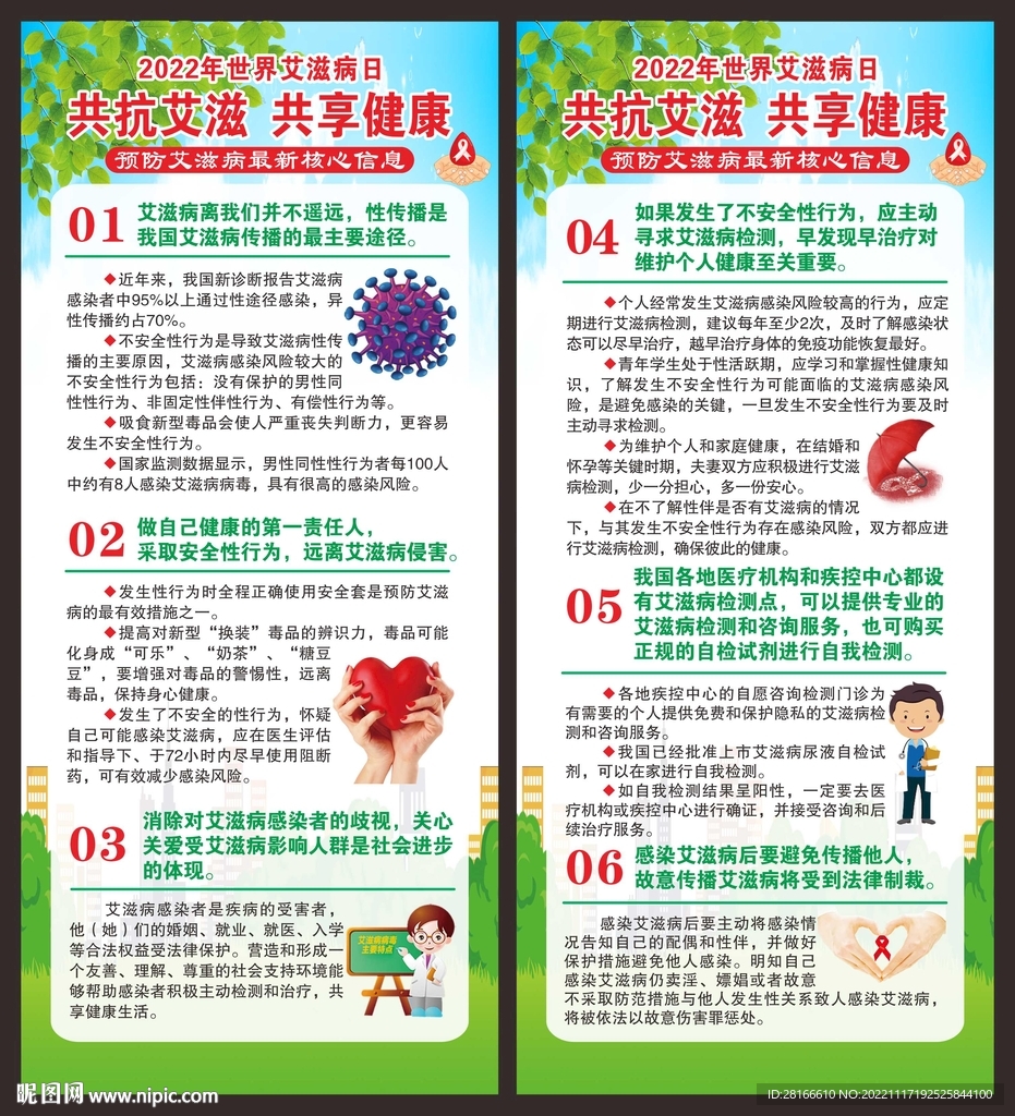 艾滋病日展架