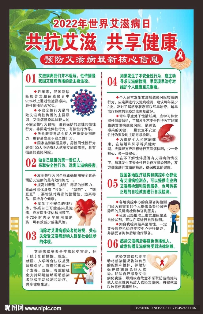世界艾滋病日海报