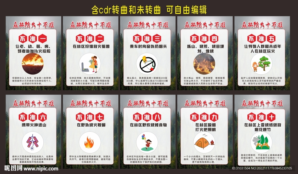 森林防火十不准