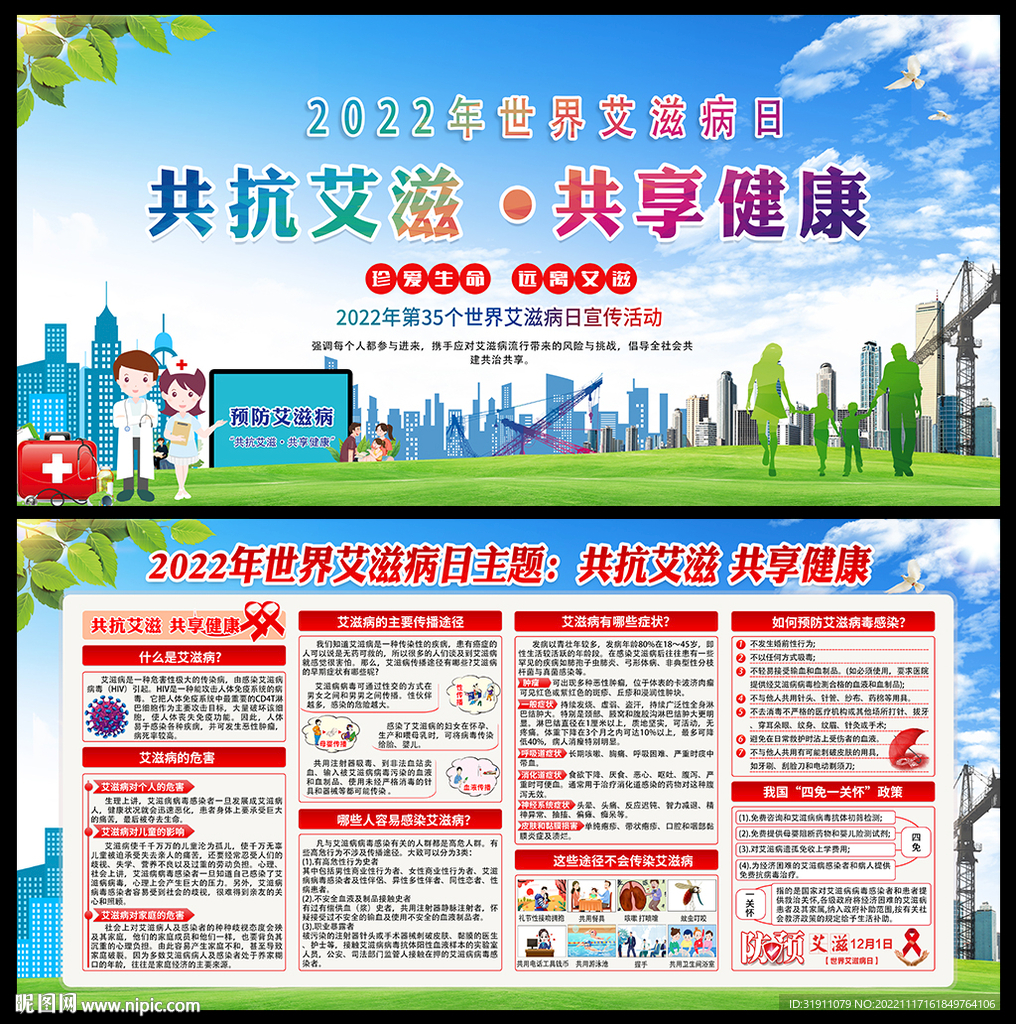 艾滋病防治宣传栏