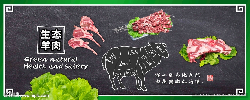 羊肉展板