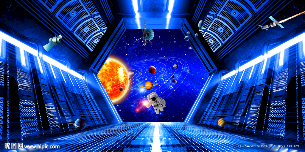 科幻星空立体画