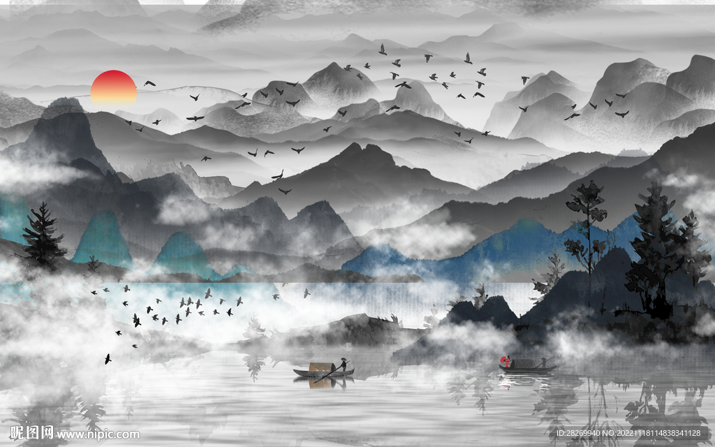 水墨山水 