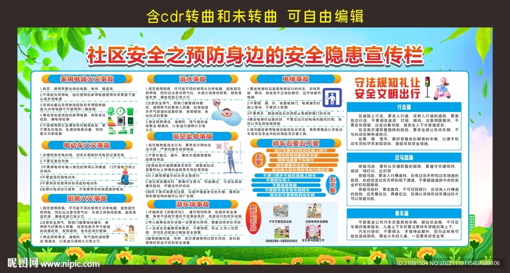 社区安全宣传栏