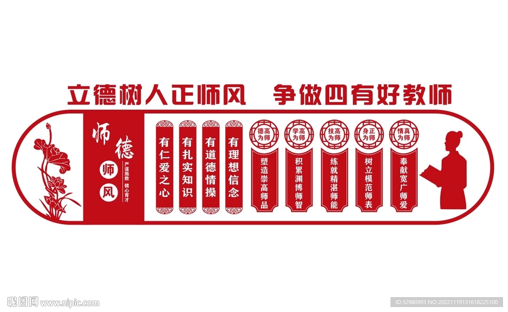 四有好老师文化墙