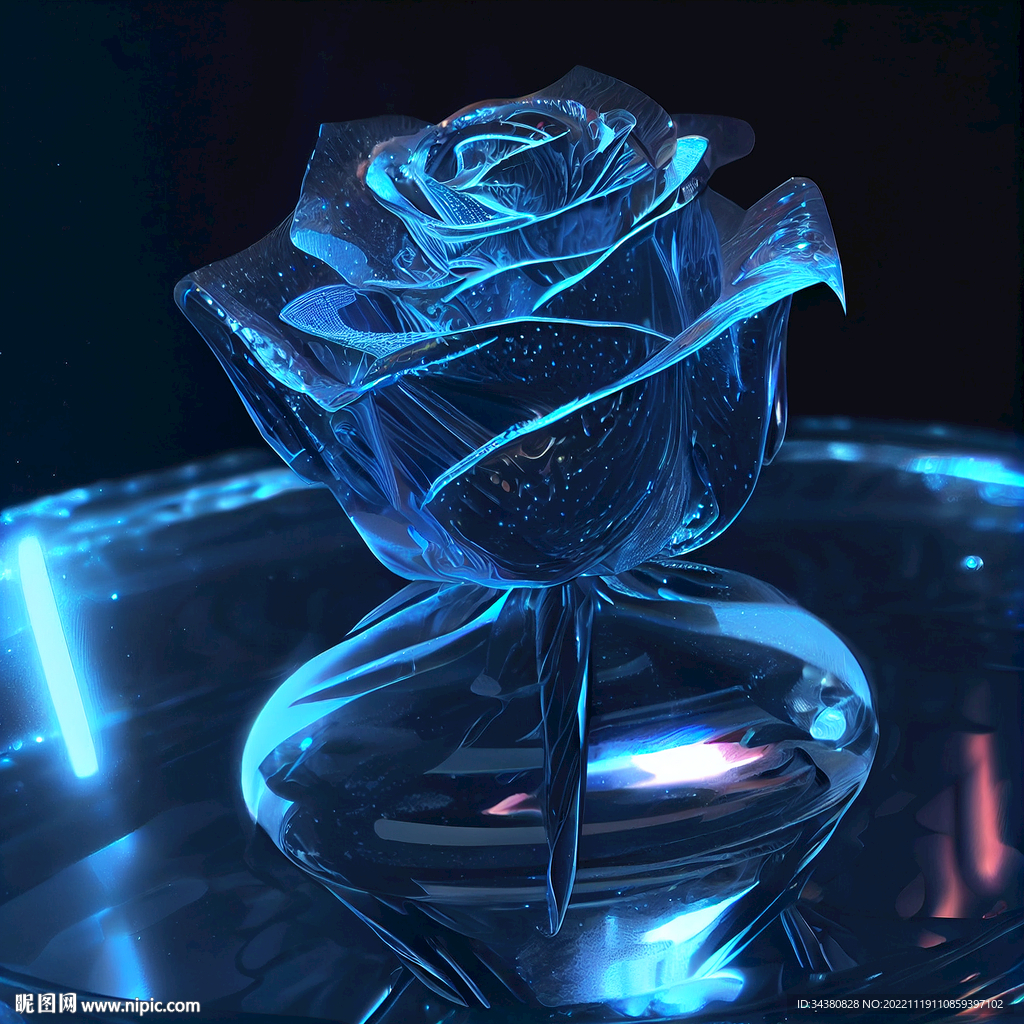 玻璃水晶玫瑰花