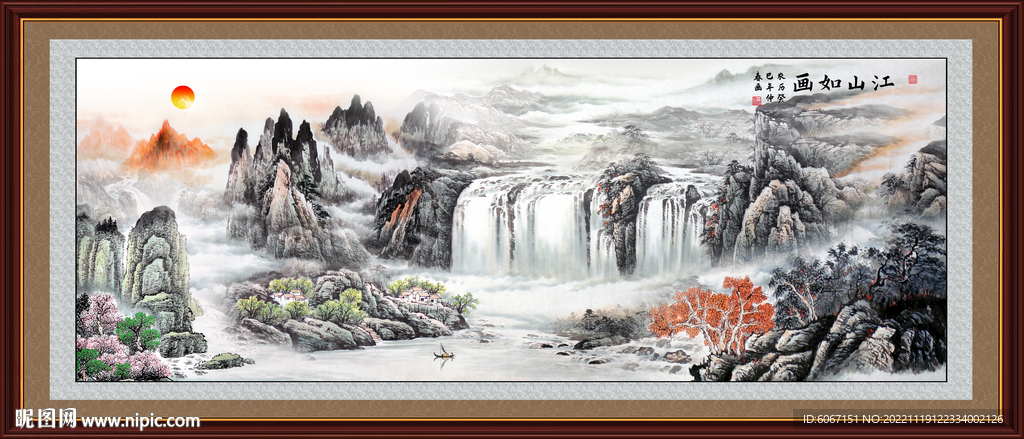 山水画国画江山如画