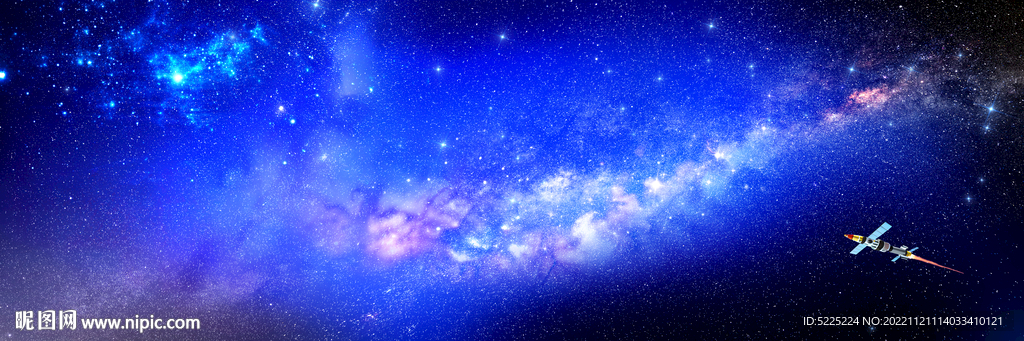 巨幅星空飞船宇航员背景墙