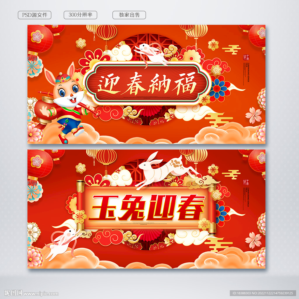 玉兔迎春
