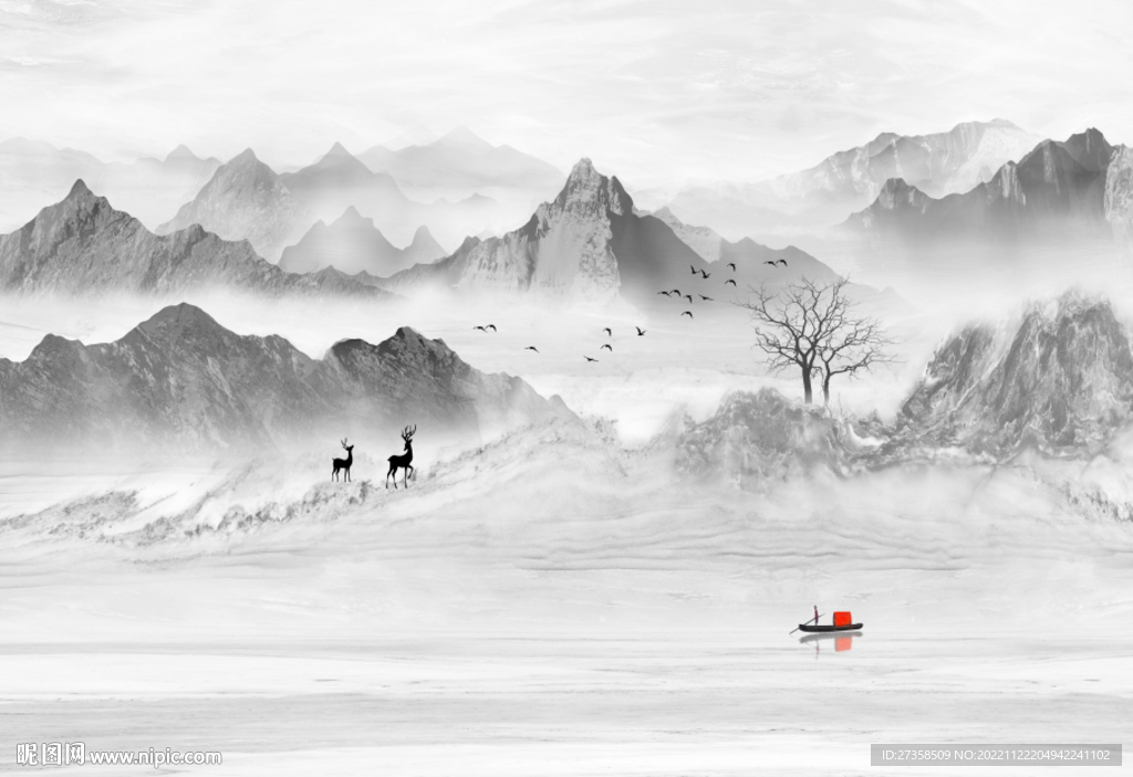 中式山水画